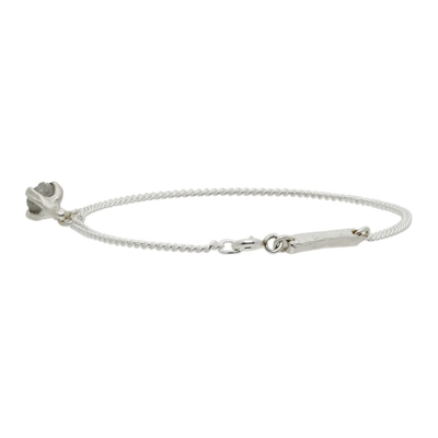 Shop Pearls Before Swine Silver Spliced Raw Diamond Bracelet In 925 Silver/white Dia