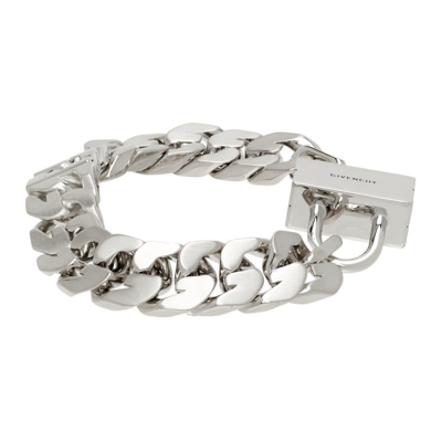 Givenchy Silver G Chain Lock Bracelet In 040-silvery | ModeSens