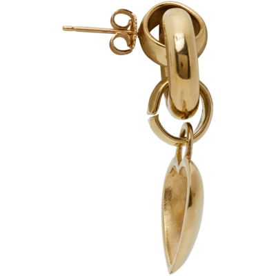 Shop Laura Lombardi Gold Amorina Earrings In Brass