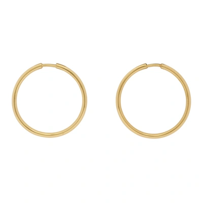 Shop Maria Black Gold Senorita 25 Hoop Earrings