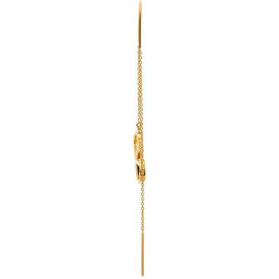 Shop Valentino Signature Vlogo Pendant Chain Earrings In Cs4 Gold