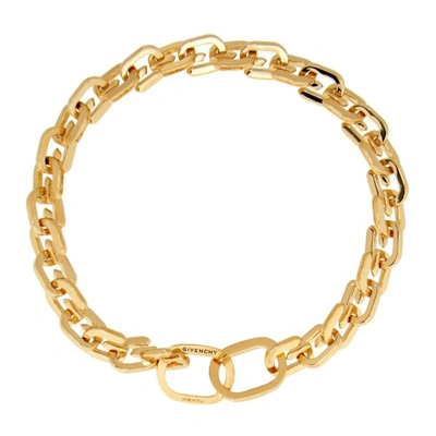 Shop Givenchy Gold Xs G Link Bracelet In 710-golden Yellow