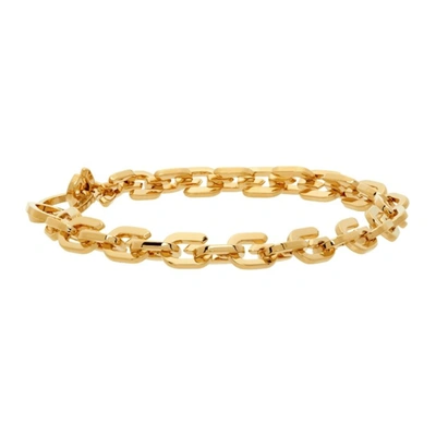Shop Givenchy Gold Xs G Link Bracelet In 710-golden Yellow
