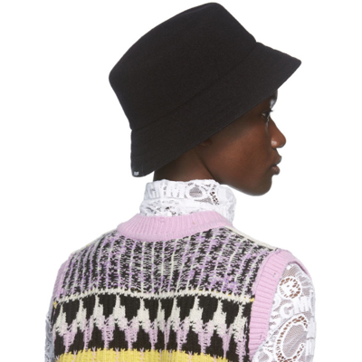 Msgm Black Kangol Edition Wool Bucket Hat | ModeSens