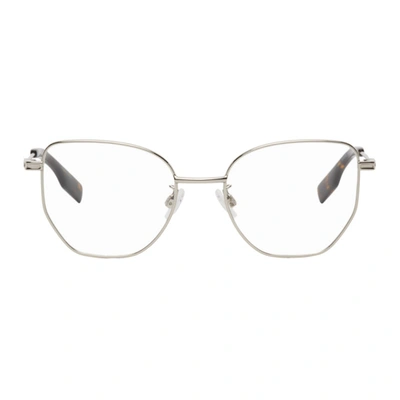 Shop Mcq By Alexander Mcqueen Silver Metal Cat-eye Glasses In 001 Silver