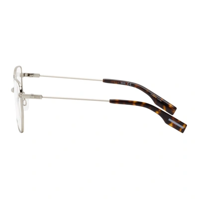 Shop Mcq By Alexander Mcqueen Silver Metal Cat-eye Glasses In 001 Silver