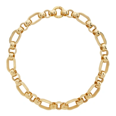 Shop Laura Lombardi Gold Elena Necklace In Brass