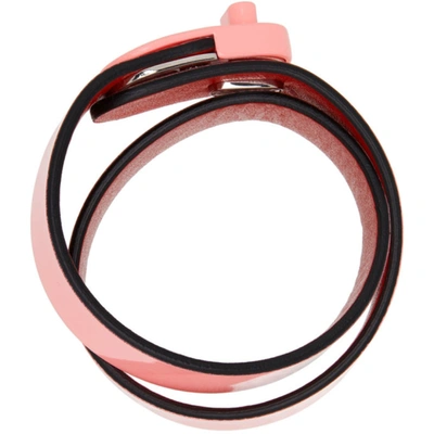 Shop Christian Louboutin Elisa Double Bracelet In P618 Bubble Gum