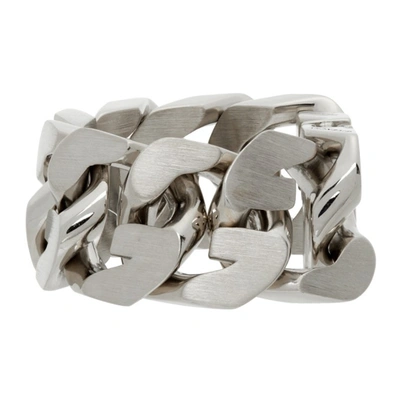 Shop Givenchy Silver Medium G Chain Bracelet In 040-silvery