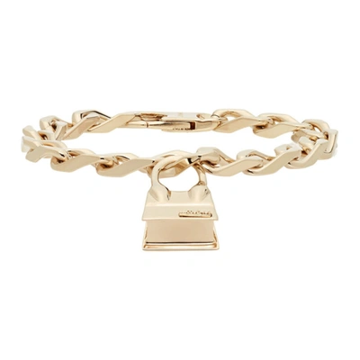 Shop Jacquemus Gold 'le Bracelet Chiquito' Bracelet In 270 Light G