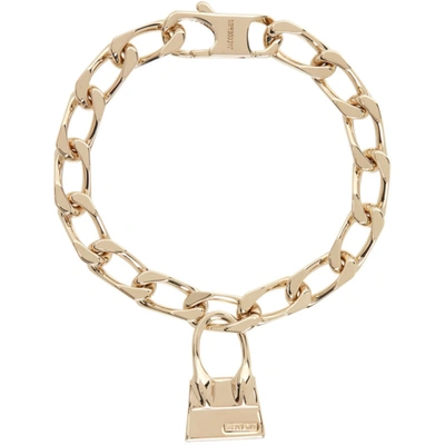 Shop Jacquemus Gold 'le Bracelet Chiquito' Bracelet In 270 Light G