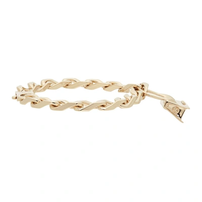 Shop Jacquemus Gold 'le Bracelet Chiquito' Bracelet In 270 Light G