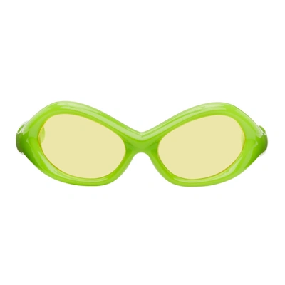 Shop Marshall Columbia Green Td Kent Edition Sunglasses In Lime