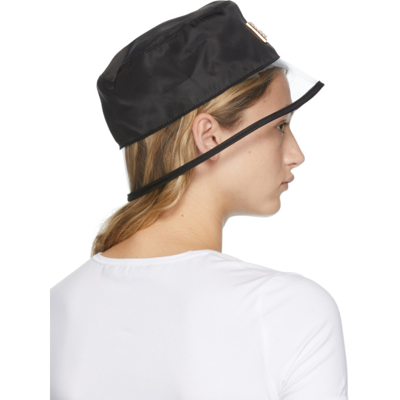 Shop Dolce & Gabbana Nylon & Pvc Logo Bucket Hat In N0000 Nero