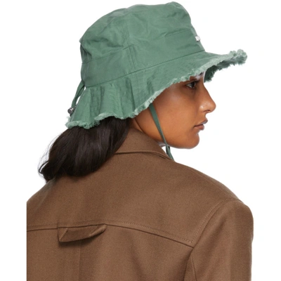 Shop Jacquemus Green 'le Bob Artichaut' Bucket Hat In 550 Green