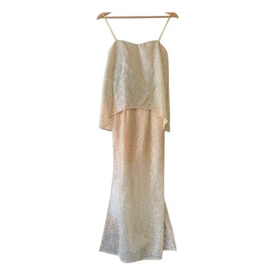 Pre-owned Manning Cartell Glitter Mid-length Dress In Gold