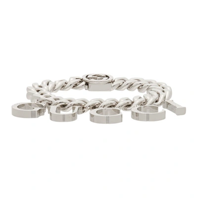 Shop Gucci Silver Script Charm Bracelet In 0926 New Palladio An