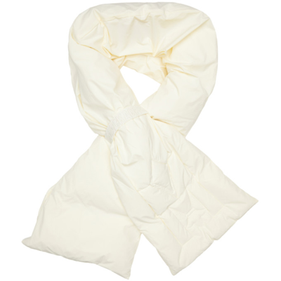 Shop Mackage Off-white River Down Scarf In Cream