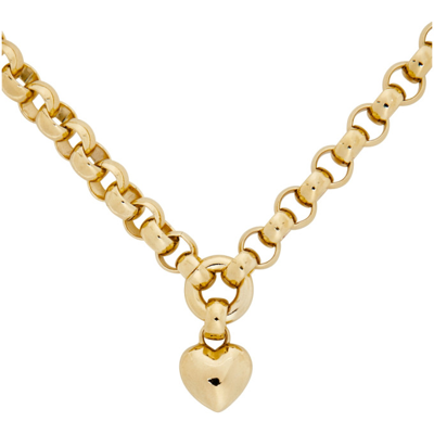 Shop Laura Lombardi Gold Amorina Pendant Necklace In Brass