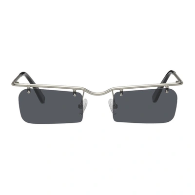 Shop A Better Feeling Black M015 Rectangular Sunglasses In Black Lens