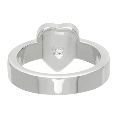 Shop Gucci Silver Heart Ring In 8106 Argento