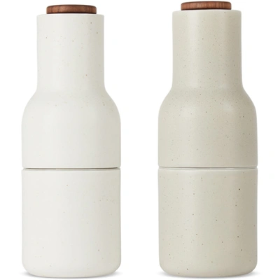 Shop Menu White & Grey Norm Architects Edition Walnut Bottle Grinders In Sand