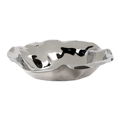 Shop Alessi Silver Sarrià Bowl In Stainless Steel