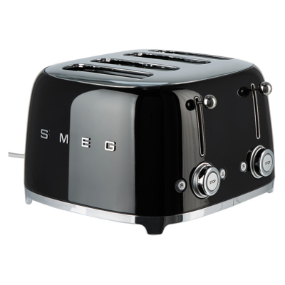 Shop Smeg Black Retro-style 4 Slice Toaster