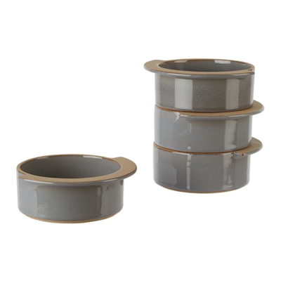 Shop Departo Grey Little Bowl Set In Slate Gray