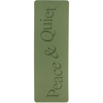 Shop Museum Of Peace And Quiet Green Logo Yoga Mat In Forest Green