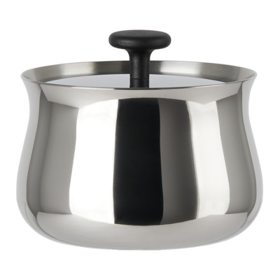Shop Alessi Silver Cha Sugar Bowl In Stainless Steel