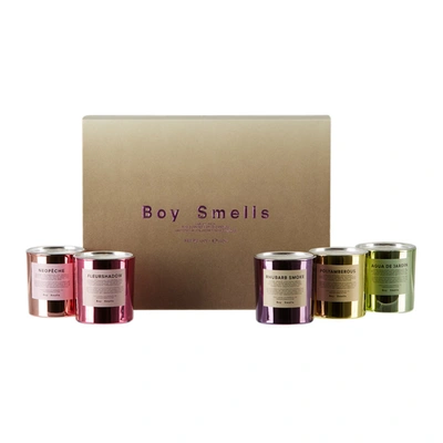 Shop Boy Smells Hypernature Votive Candle Set In Fleur,poly,neo,rhuba