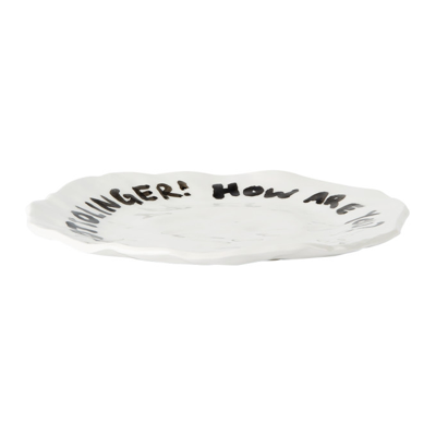 Shop Ottolinger Ssense Exclusive White Introduction Plate In White/black