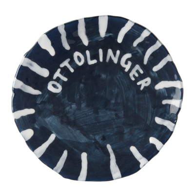 Shop Ottolinger Ssense Exclusive Navy Logo Plate