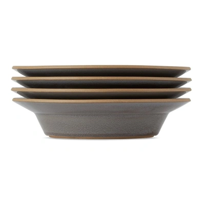 Shop Departo Grey Low Bowl Set In Slate Gray
