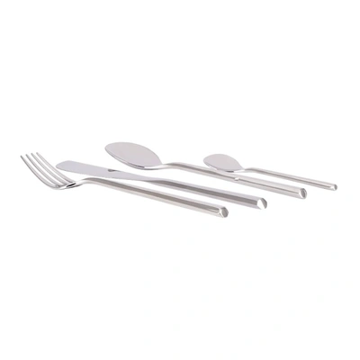 Shop Alessi Silver Mu 24-piece Cutlery In Stainless Steel