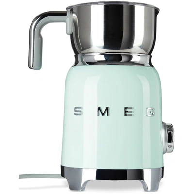 Shop Smeg Green Retro-style Milk Frother In Pastel Green