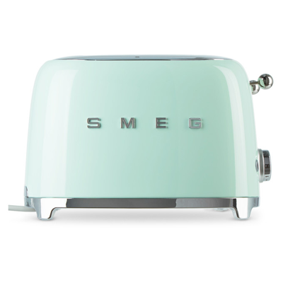Shop Smeg Green Retro-style 4 Slice Toaster In Pastel Green