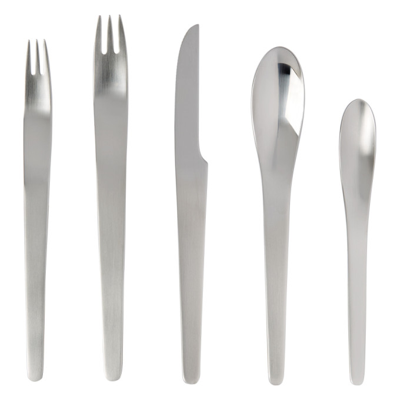 Shop Georg Jensen Silver Arne Jacobsen Edition Cutlery Set In N/a