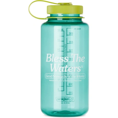 Shop Museum Of Peace And Quiet Blue Nalgene 'bless The Waters' Bottle, 32 oz