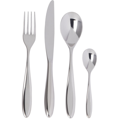 Shop Alessi Silver Mami 24-piece Cutlery Set In Stainless Steel