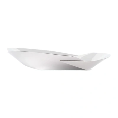 Shop Alessi Silver Resonance Fruit Bowl In Stainless Steel