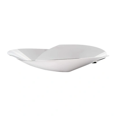 Shop Alessi Silver Resonance Fruit Bowl In Stainless Steel