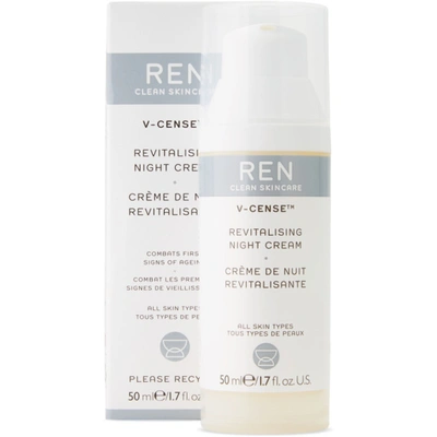 Shop Ren Clean Skincare V-cense™ Revitalising Night Cream, 50 ml In Na