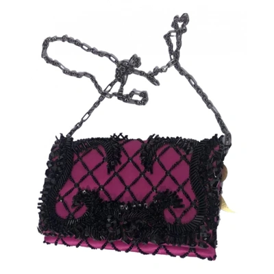 Pre-owned Oscar De La Renta Silk Handbag In Pink