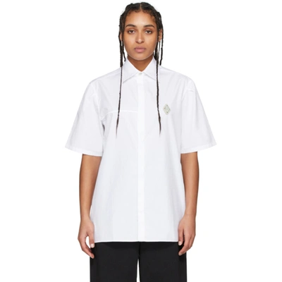 Shop A-cold-wall* White Rhombus Badge Short Sleeve Shirt In Whte White