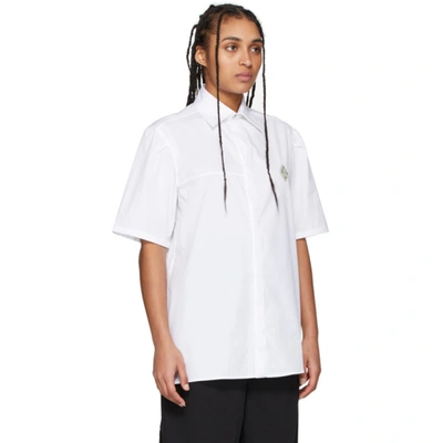 Shop A-cold-wall* White Rhombus Badge Short Sleeve Shirt In Whte White