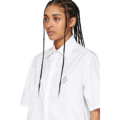 Shop A-cold-wall* White Rhombus Badge Short Sleeve Shirt In Whte White