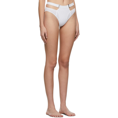 Shop Dion Lee White Y-front Unisex Briefs