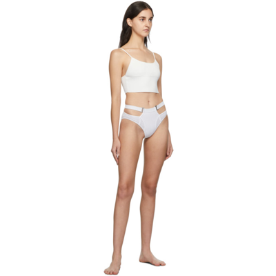 Shop Dion Lee White Y-front Unisex Briefs